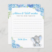 Blue Graue Elefantendusche Neue Kinderberatungskar (Vorne/Hinten)