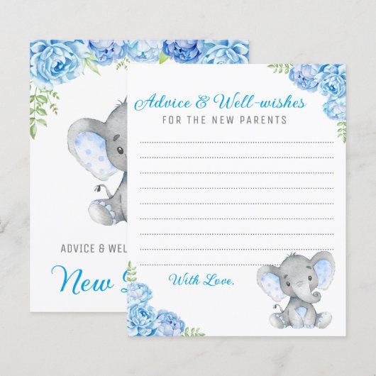 Blue Graue Elefantendusche Neue Kinderberatungskar (Vorne/Hinten)