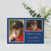 Blue & Gray 2 Foto Collage -3x5 Grad Ankündigung (Stehend Vorderseite)