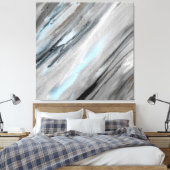 Blue Gray Abstract Leinwanddruck (Insitu (Schlafzimmer))