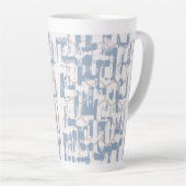 Blue Gray Abstrakt Milchtasse (Rechte Ecke)