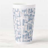 Blue Gray Abstrakt Milchtasse (Vorderseite)