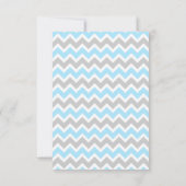 Blue Gray Baby Dusche danke dir ein Gedicht notier Einladung (Rückseite)