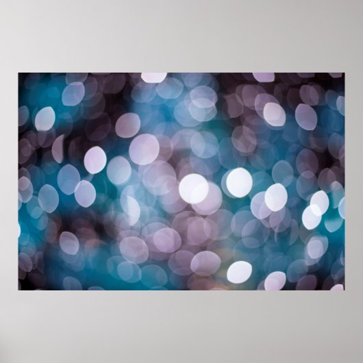 Blue Gray Backgorun Bokeh Poster (Vorne)