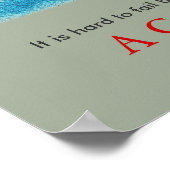 Blue Gray Basketball Motivierend einzigartig Poster (Ecke)