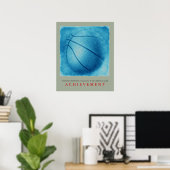 Blue Gray Basketball Motivierend einzigartig Poster (Heimbüro)