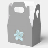 Blue Gray Blume Baby Dusche Geschenkschachtel (Geöffnet)