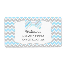 Blue Gray Bow Krawatte Babydusche