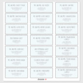 Blue & Gray Boy Baby Showadressen Labels (Blatt)