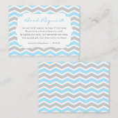 Blue Gray Boy Baby Showbuchanfrage Begleitkarte (Vorne/Hinten)