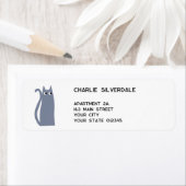 Blue Gray Cat Return Address (Insitu)