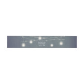Blue Gray Chalkboard & Mason Jar String Lights Einladungsbanderole (Flach)