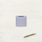 Blue Gray Checklist Post-it® Notes 3" x 3" Post-it Klebezettel (Auf Schreibtisch)
