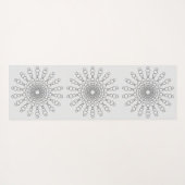 Blue Gray Cobblestone Sun Mandala Doppelseitig Yogamatte (Rückseite (Horizontal))