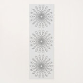 Blue Gray Cobblestone Sun Mandala Doppelseitig Yogamatte (Rückseite)