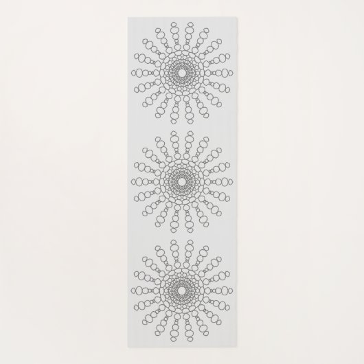 Blue Gray Cobblestone Sun Mandala Doppelseitig Yogamatte (Rückseite)