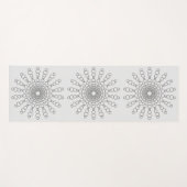 Blue Gray Cobblestone Sun Mandala Doppelseitig Yogamatte (Vorderseite (Horizontal))