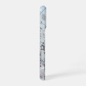 Blue Gray Contemporary Abstract Design iPhone 16 Hülle (Rechte Seite)