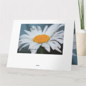 Blue Gray Daisy Vielen Dank Dankeskarte (Rückseite)