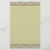 Blue & Gray Damask 100% Gerecycelt Papier (Vorderseite)