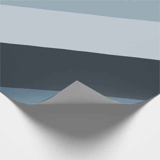 Blue & Gray Diagonal Streifen | Länge | Benutzerde Geschenkpapier (Ecke)