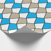 Blue Gray Diamond Muster Geburtstag Geschenkpapier (Ecke)