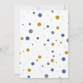 Blue Gray Elephant Baby Boy Dusche Einladung (Rückseite)