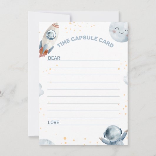 Blue Gray First Trip rund um die Sun Time Kapselka Einladung (Vorderseite)