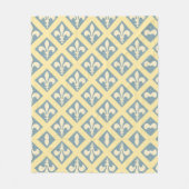 Blue Gray Fleur Fleecedecke (Vorderseite)