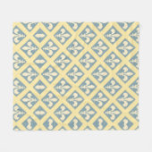 Blue Gray Fleur Fleecedecke (Vorderseite (Horizontal))