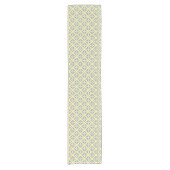 Blue Gray Fleur Kurzer Tischläufer (Vorderseite)