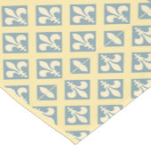 Blue Gray Fleur Kurzer Tischläufer (Ecke)