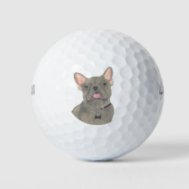 Blue Gray Frenchie French Bulldog Golfball