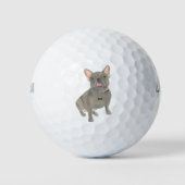 Blue Gray Frenchie French Bulldog Golfball (Vorderseite)