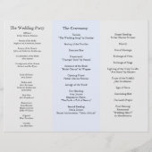 Blue Gray für das Hochzeitsprogramm (Rückseite)