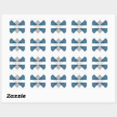 Blue Gray Geometric Triad Wedding Stickers (Blatt)