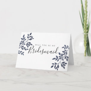 Blue Gray Glitzer wirst du meine Bridesmaid sein Karte
