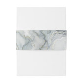 Blue Gray & Gold Beachy Watercolor Beach Hochzeit Einladungsbanderole (Rückseitenbeispiel)