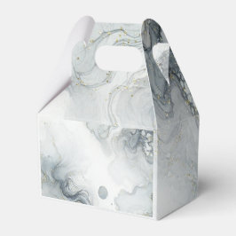 Blue Gray & Gold Beachy Watercolor Beach Hochzeit Geschenkschachtel