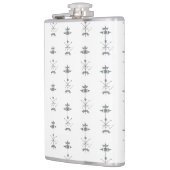 Blue Gray Green Geometric Flachmann (Links)