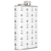 Blue Gray Green Geometric Flachmann (Rechts)