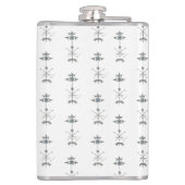 Blue Gray Green Geometric Flachmann (Rückseite)