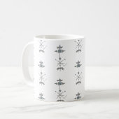 Blue Gray Green Geometric Kaffeetasse (Vorderseite Links)
