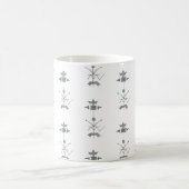 Blue Gray Green Geometric Kaffeetasse (Mittel)