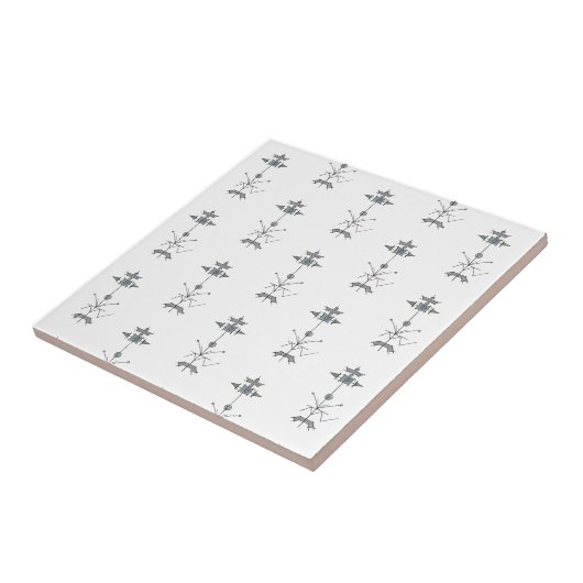 Blue Gray Green Geometric-Modern Pattern Fliese (Seite)