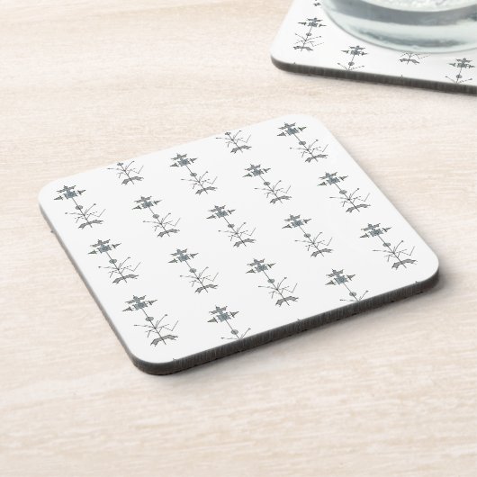 Blue Gray Green Geometric-Modern Pattern Getränkeuntersetzer (Linke Seite)