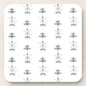 Blue Gray Green Geometric-Modern Pattern Getränkeuntersetzer (Vorderseite)