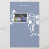 Blue-Gray Hochzeitbudget Foto Candy Bar Wrapper (Vorderseite)
