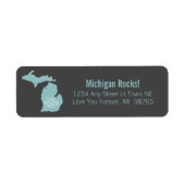 Blue Gray I Liebe Michigan Silhouette (Vorne)