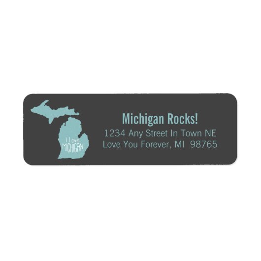 Blue Gray I Liebe Michigan Silhouette (Vorne)